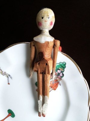 画像4: 小さなペグドール　オランダ人形　人形の家　アンティーク 　１１ｃｍ　ウッデンドール 