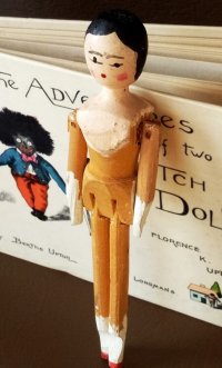 ペグドール　オランダ人形　人形の家　アンティーク 　１７ｃｍ　ウッデンドール 