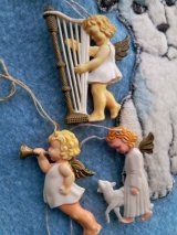 ★  ADVENT DAY 1９ ★ ブロンドの天使　ヴィンテージのエンゼル　オーナメント３種セット