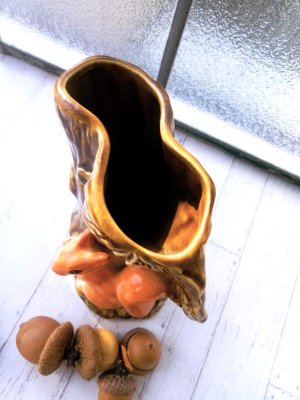 画像5: シルバックのりす　英国　SylvaC　花瓶　 フラワーベース　ブラウン