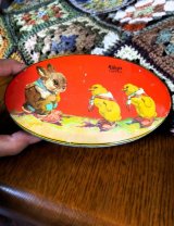 うさぎとひよこのトフィー缶　イギリス