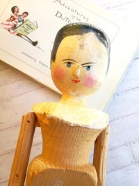器量よしのペグドール　アンティーク　２９ｃｍ 　人形の家　ウッデンドール 　オランダ人形