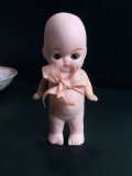 ガラス目のオールビスク　スリーピングアイ   ６，５cm　アンティークドール 　HERTWIG　ヘルトヴィヒ　 