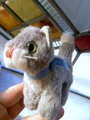 画像2: 子猫さん   １０ｃｍ　シュタイフキャット　  ライトグレー