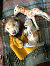 シュタイフアニマル　３体セット　ライオン 　カンガルー　キリン　
