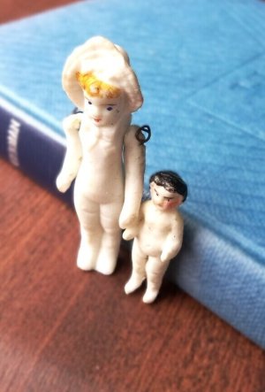 画像3: フローズンシャーロット　ボンネットヘッド　２体セット　１９世紀　アンティーク　人形遊び