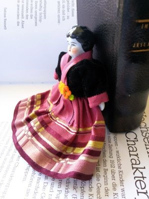 画像4: 小さいサイズのチャイナヘッドドール　アンティーク　人形遊び　ドールハウス　１２，５ｃｍ
