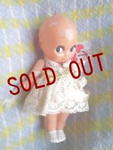 HAPPY PRICE！　白いドレスのキューピー　ドイツ　ローズオニール 　１１，５ｃｍ　セルロイド