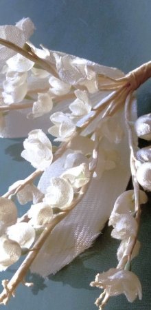 他の写真3: アンティーク布花　スズランの コサージュパーツ　鈴蘭