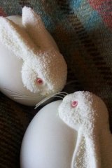 雪うさぎ　ふくらしうさぎ　★きれいなホワイトシルエット　スノーラビット