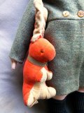 海を渡ったジャパンラビット　１８ｃｍ　橙色のうさぎさん　ベルベット　