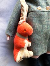 海を渡ったジャパンラビット　１８ｃｍ　橙色のうさぎさん　ベルベット　