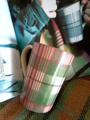 画像1: マグカップ　タータンチェック　from SCOTLAND　スリムなトールサイズ