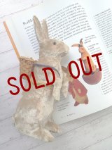 HAPPY PRICE！　籠を背負ったベルベットラビット　イースターラビット　