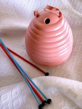 毛糸玉ホルダー　ベークライト　ピンク　編み物   