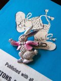 うさぎのヘアクリップ　バレッタ　髪留め　ヘアアクセサリー　ドールにも