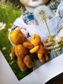 他の写真1: ミニチュアベア　ブラウンフエルト　ハンドメイド　２点セット