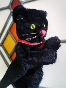 他の写真1: 黒猫の指人形　シュタイフ　ハンドパペット　