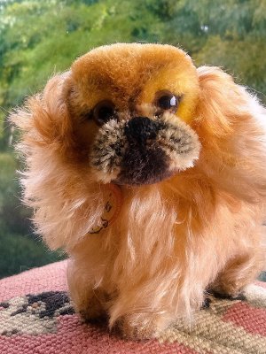 画像1: ペキニーズ　　シュタイフ　ヴィンテージドッグ　