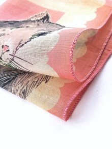 他の写真1: リスのハンカチ　ヴィンテージ　ピンク　ヴィンテージコレクション