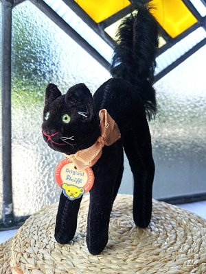 画像2: ベルベットの黒猫　目が点になってるトムキャット　シュタイフ　８，５ｃｍ　