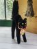 画像5: 目が点になってるベルベットの黒猫　トムキャット　シュタイフ　８ｃｍ (5)