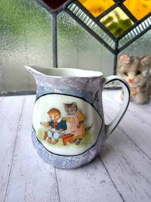 画像5: 仔猫のミルクジャグ　クリーマー　ナーサリーウェア　ジャーマンアンティーク　