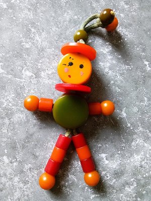 画像1: ベークライト　ドール　TYKIY TOY　バタースカッチ 　キャラメル色