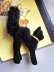 画像5: 目が点になってる黒猫さん　ブラック　トムキャット　小さいベルベット猫　シュタイフ (5)