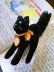 画像1: 目が点になってる黒猫さん　ブラック　トムキャット　小さいベルベット猫　シュタイフ (1)