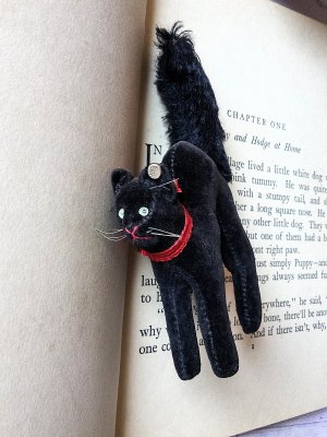 画像3: 目が点になってるベルベットの黒猫　トムキャット　シュタイフ　８ｃｍ