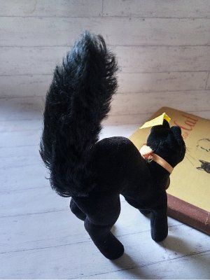 画像3: 目が点になってる黒猫さん　ブラック　トムキャット　小さいベルベット猫　シュタイフ　１０ｃｍ