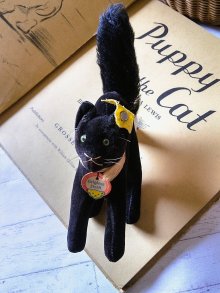 他の写真3: 目が点になってる黒猫さん　ブラック　トムキャット　小さいベルベット猫　シュタイフ　１０ｃｍ