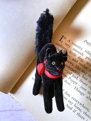 画像5: 目が点になってるベルベットの黒猫　トムキャット　シュタイフ　８ｃｍ