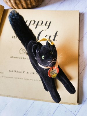 画像2: 目が点になってる黒猫さん　ブラック　トムキャット　小さいベルベット猫　シュタイフ　１０ｃｍ