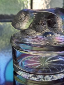他の写真3: LAST ONE！ ガラスのうさぎ　蓋つき容器　フランス