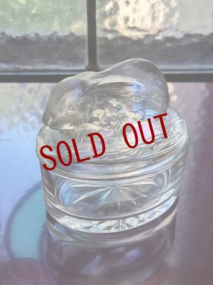 画像2: LAST ONE！ ガラスのうさぎ　蓋つき容器　フランス