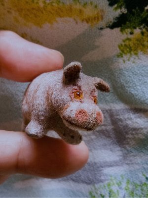 画像2: サバンナの動物　ベビーかばさん　WAGNER社　KUNSTLERSCHUTZ
