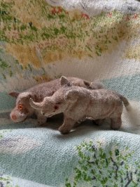 サバンナの動物　サイ　WAGNER社　KUNSTLERSCHUTZ