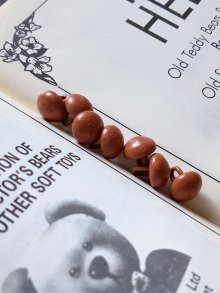 他の写真3: アンティークのシューボタン　ブラウンカラー　９ｍｍ 　★テディベア　ブーツボタン　６個セット