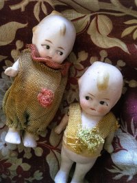 ピエロになりたかった子供　ビスクドール　アンティーク　HERTWIG　