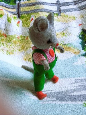 画像4: ギンガムシャツのマウス　ドイツ　WAGNER　ねずみさん　Kunstlerschutz