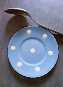 他の写真3: スモールプレート　豆皿　英国　ババクーム　Blue & White Polka Dot　　