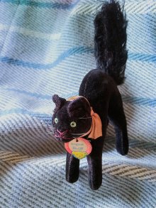 他の写真2: 目が点のベルベットの黒猫　トムキャット 　最小サイズ　シュタイフ　