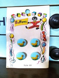 そらいろのガラスボタン　ヴィンテージのオリジナルカード　　