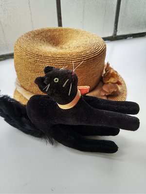 画像4: 目が点のベルベットの黒猫　トムキャット 　最小サイズ　シュタイフ　