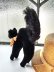 画像5: 目が点のベルベットの黒猫　トムキャット 　最小サイズ　シュタイフ　 (5)
