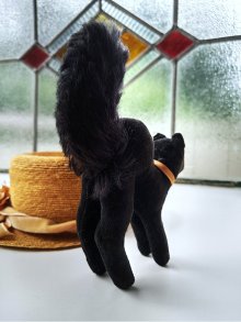 他の写真1: 目が点のベルベットの黒猫　トムキャット 　最小サイズ　シュタイフ　