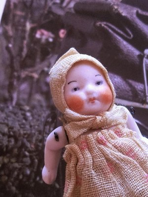 画像5: ボンネットベビー　アンティークドール　HERTWIG　オールビスク　