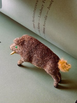 画像4: 森の動物　緑の眼をしたイノシシ　WAGNER　MAX CARL　Künstlerschutz